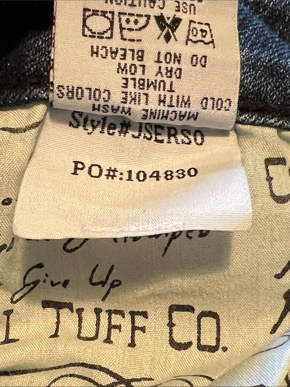 Cowgirl Tuff Serape Soul Dark Wash Straight Jeans Size 32X35 - Picture 10 of 14
